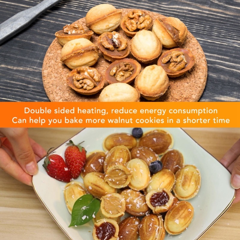 Electric 12 Walnut Cookie Mold - огляд і ціна Mini Waffle Maker Machine
