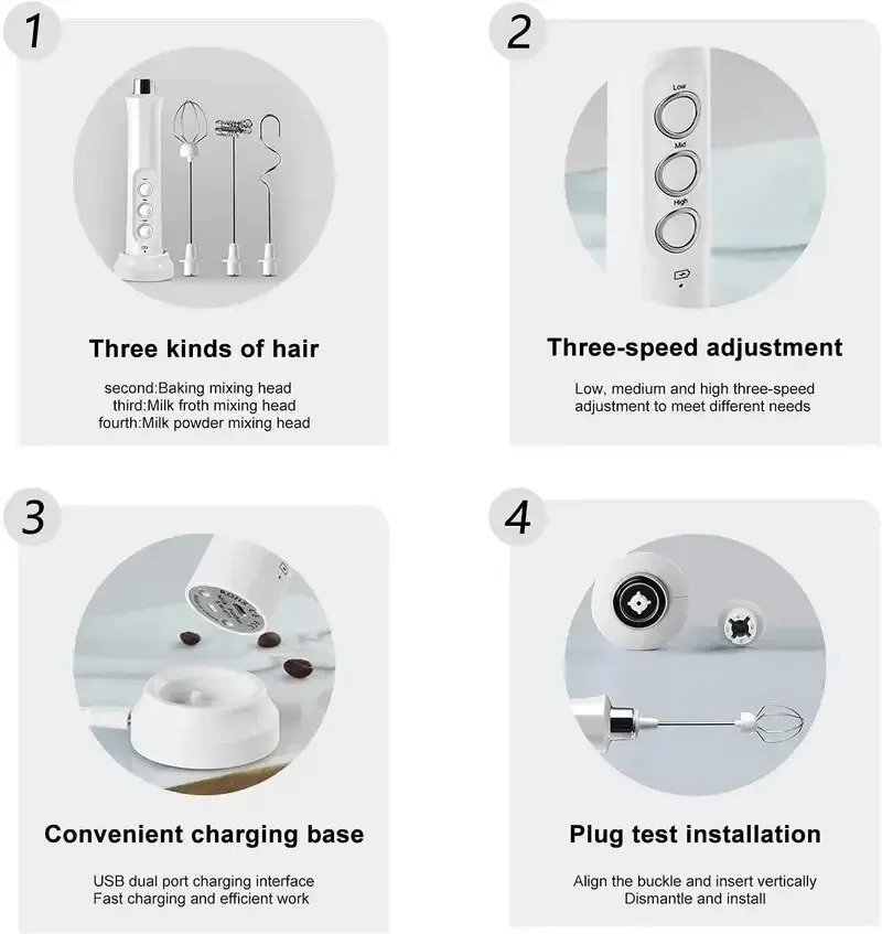 3 In 1 Electric Milk Frother R - огляд і ціна Electric Milk Frother Handheld